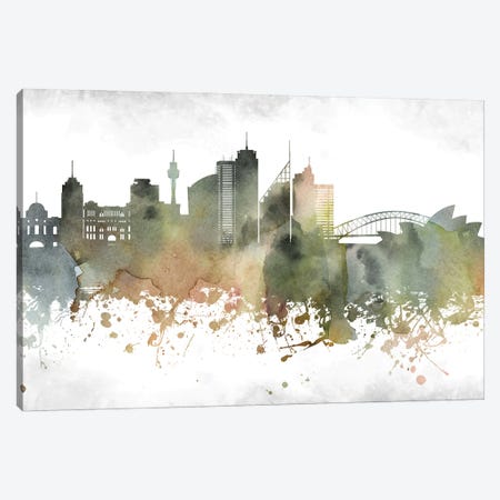 Sydney Skyline Canvas Print #WDA999} by WallDecorAddict Canvas Print