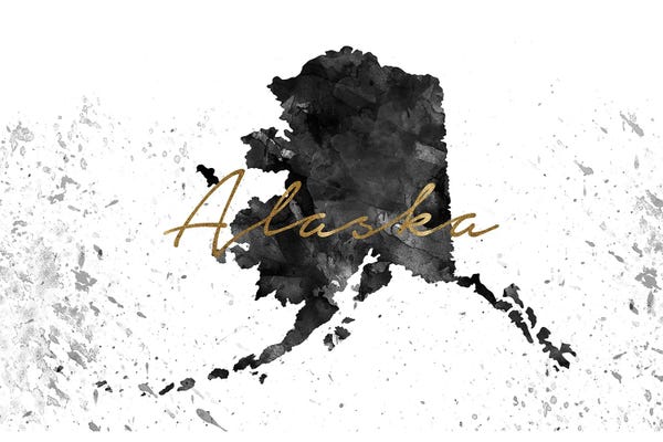 Alaska: Alaska Black And White Gold by WallDecorAddict