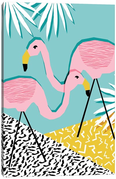 Bro Canvas Art Print - Flamingo Art
