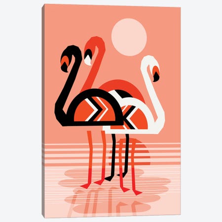 Flamingo Canvas Print #WDE33} by Wacka Designs Canvas Artwork