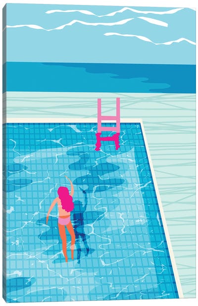 In Deep Canvas Art Print - Swimming Art