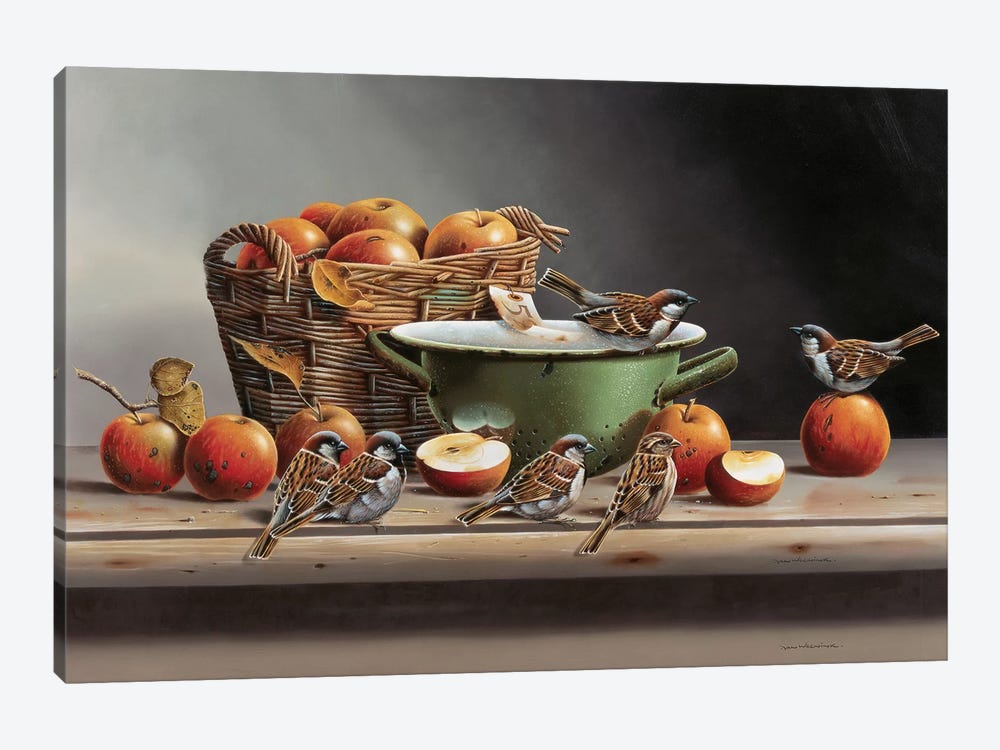 House Sparrows II by Jan Weenink 1-piece Canvas Print