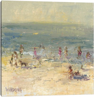 Impasto Beach Day II Canvas Art Print