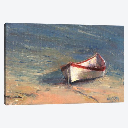 Beached Boat I Canvas Print #WEN30} by Marilyn Wendling Canvas Wall Art