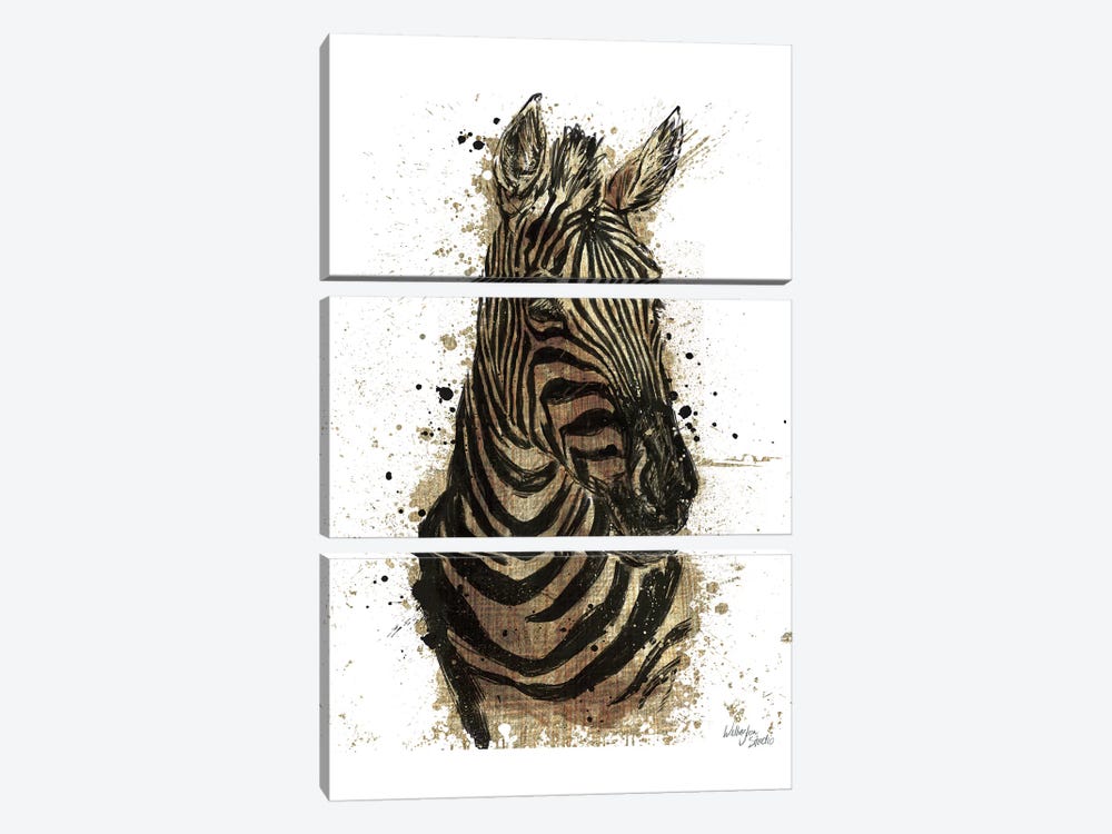 Gold Africa II In White by Wellington Studio 3-piece Canvas Print