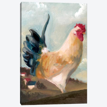 Hillside Rooster I Canvas Print #WHL12} by White Ladder Canvas Print