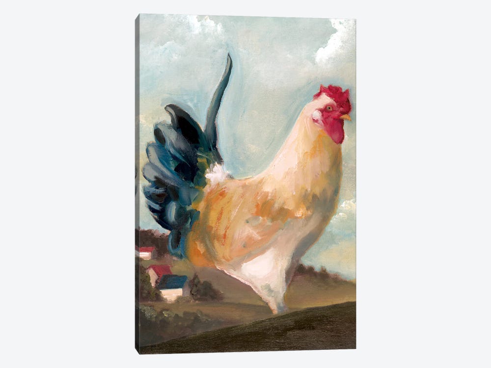Hillside Rooster I by White Ladder 1-piece Canvas Art