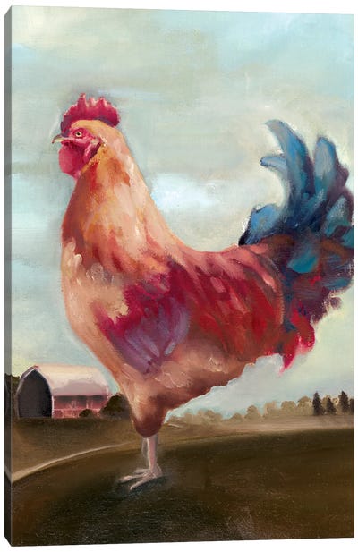 Hillside Rooster II Canvas Art Print