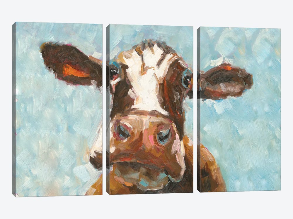How Now Brown Cow by White Ladder 3-piece Canvas Wall Art