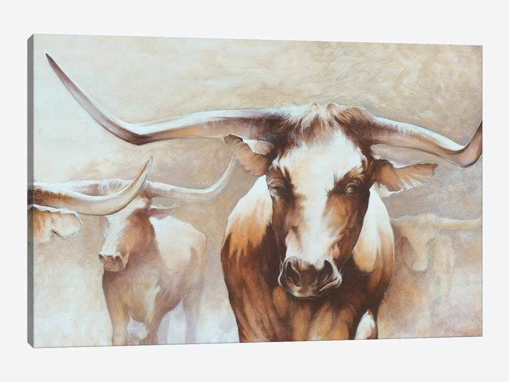 Longhorn Herd by White Ladder 1-piece Art Print