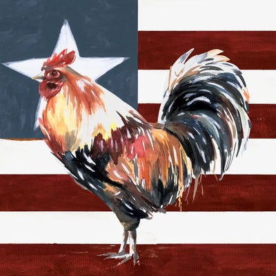 Patriotic Rooster by White Ladder gallery poster