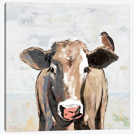 Quick Stop In The Pasture Canvas Print #WHL21} by White Ladder Canvas Artwork