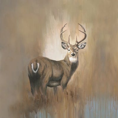Canvas Art Prints: Golden Deer Days by White Ladder