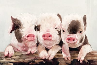 Canvas Art Prints: Three Little Pigs by White Ladder