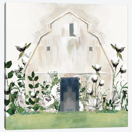 White Floral Barn Canvas Print #WHL8} by White Ladder Canvas Print