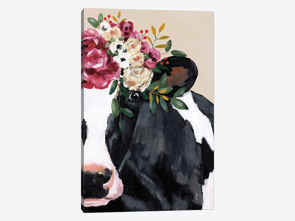 Bestie With Her Flowers by White Ladder 1-piece Art Print