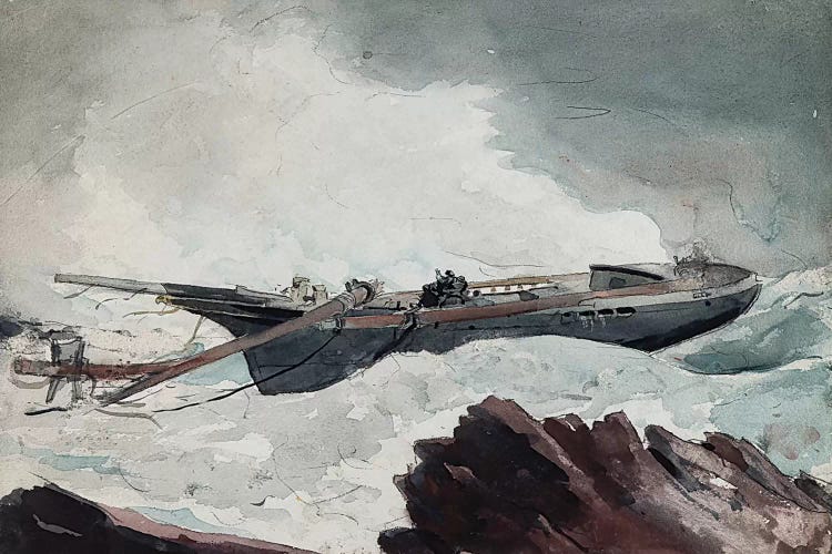 The Wrecked Schooner by Winslow Homer wall art