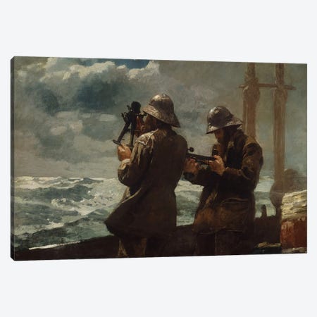 Eight Bells Canvas Print #WHO3} by Winslow Homer Canvas Artwork