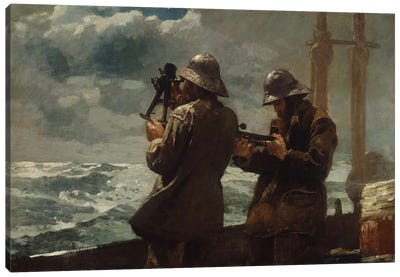Eight Bells Canvas Art Print - Navy