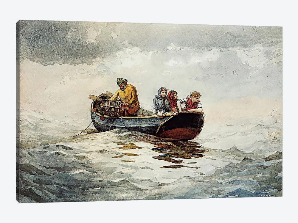 Crab Fishing by Winslow Homer 1-piece Canvas Print