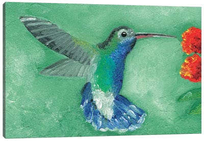 Fresco Hummingbird I Canvas Art Print - Alicia Ludwig