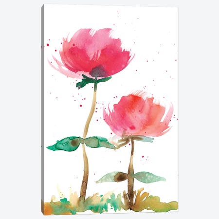 Pink Fleurs I Canvas Print #WIG162} by Alicia Ludwig Art Print