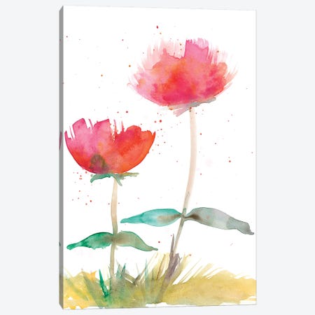 Pink Fleurs II Canvas Print #WIG163} by Alicia Ludwig Canvas Art Print