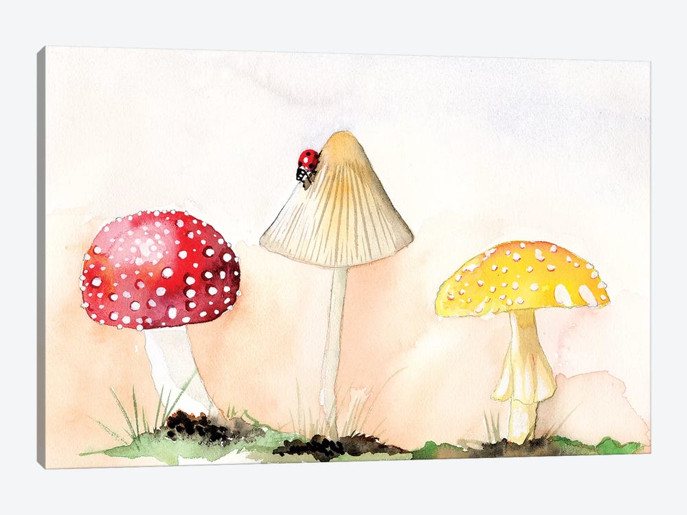 Faerie Mushrooms I by Alicia Ludwig 1-piece Canvas Wall Art