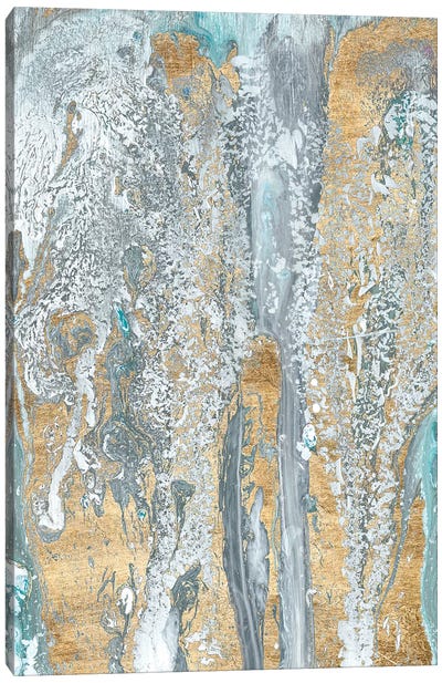 Fjord I Canvas Art Print - Gold & Silver Art