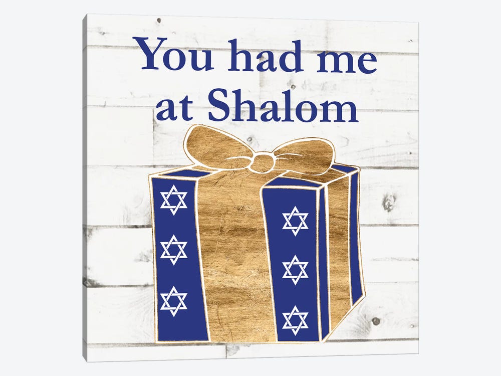 Punny Hanukkah Collection F by Alicia Ludwig 1-piece Canvas Wall Art