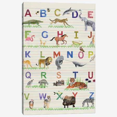 Alphabet Animals Canvas Print #WIG212} by Alicia Ludwig Art Print