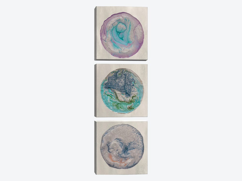 Planet Trio I by Alicia Ludwig 3-piece Canvas Print