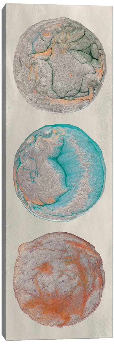 Planet Trio II Canvas Art Print - Minimalist Bathroom Art