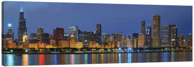 Chicago Skyline Canvas Art Print - Panoramic Cityscapes