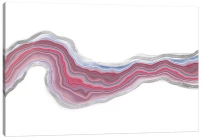 Rose Velocity Iridescence Canvas Art Print - Gray & Pink Art
