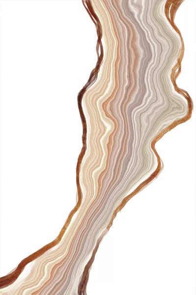 Agates, Geodes & Minerals: Taupe Liquefied Iridescence by 5by5collective