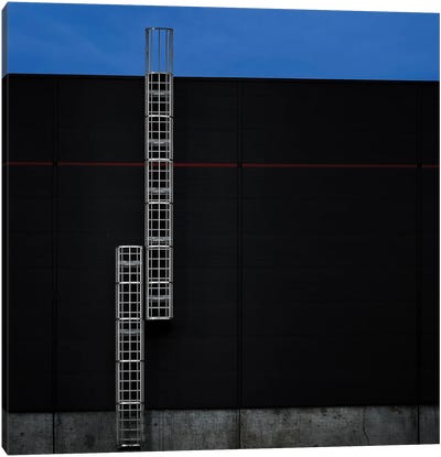 Industrial Red Line Canvas Art Print