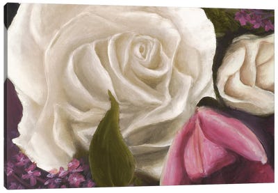 Among The White Roses Canvas Art Print