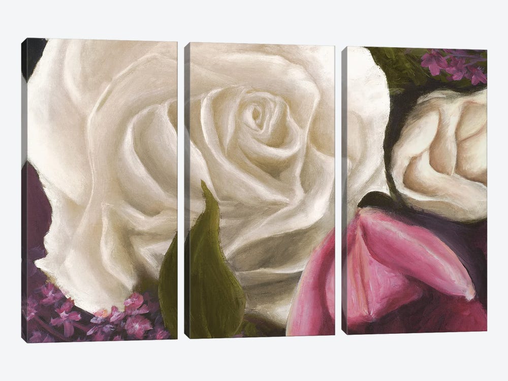 Among The White Roses by Walt Johnson 3-piece Canvas Artwork