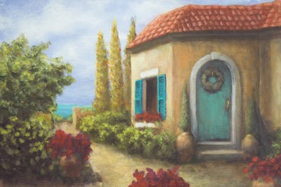 Front Yard Tuscan Dreams II by Walt Johnson framed canvas print