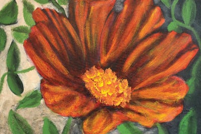 Simple Garden II by Walt Johnson framed canvas print