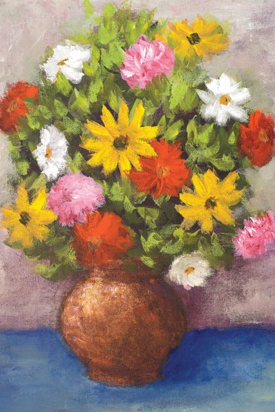 Vase Of Beauty II by Walt Johnson framed canvas print