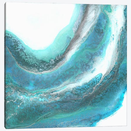 Marble Blue Canvas Print #WKK17} by Wendy Kroeker Canvas Art Print