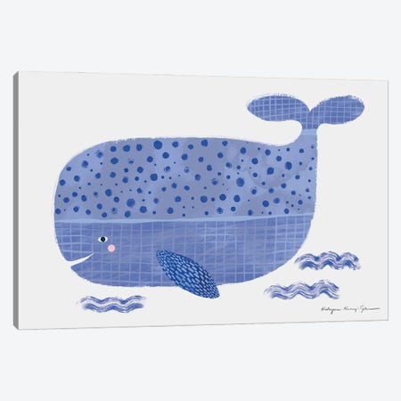Whale Canvas Print #WKT4} by Kasia Kucwaj-Tybur Canvas Art