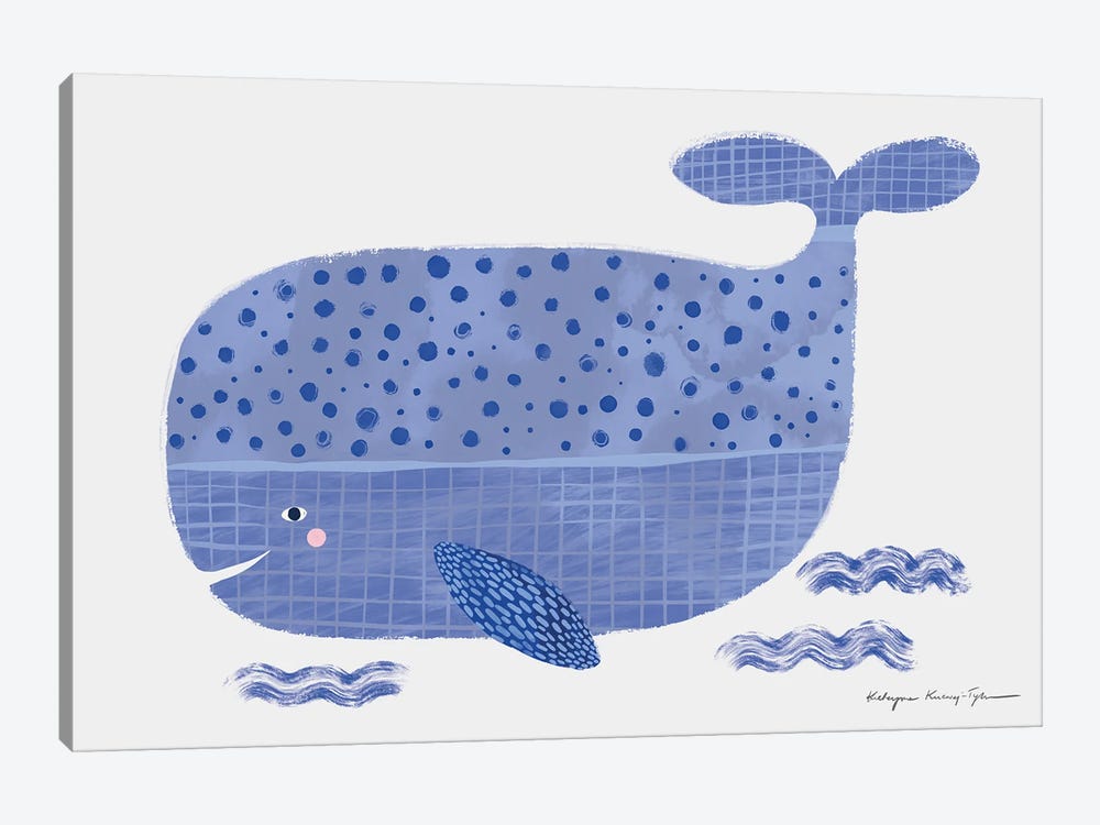 Whale by Kasia Kucwaj-Tybur 1-piece Canvas Artwork