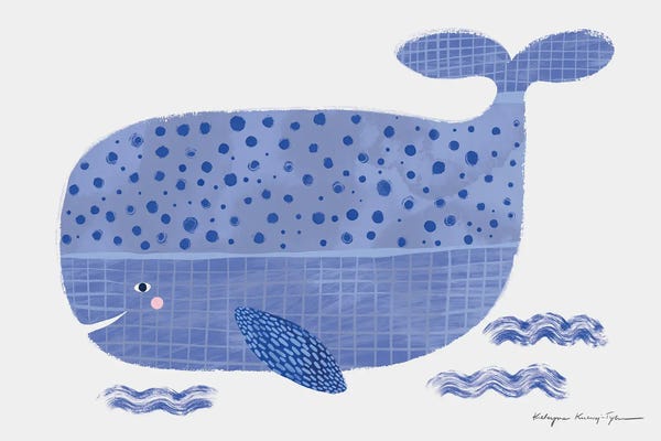Kids Ocean Life Art: Whale by Kasia Kucwaj-Tybur