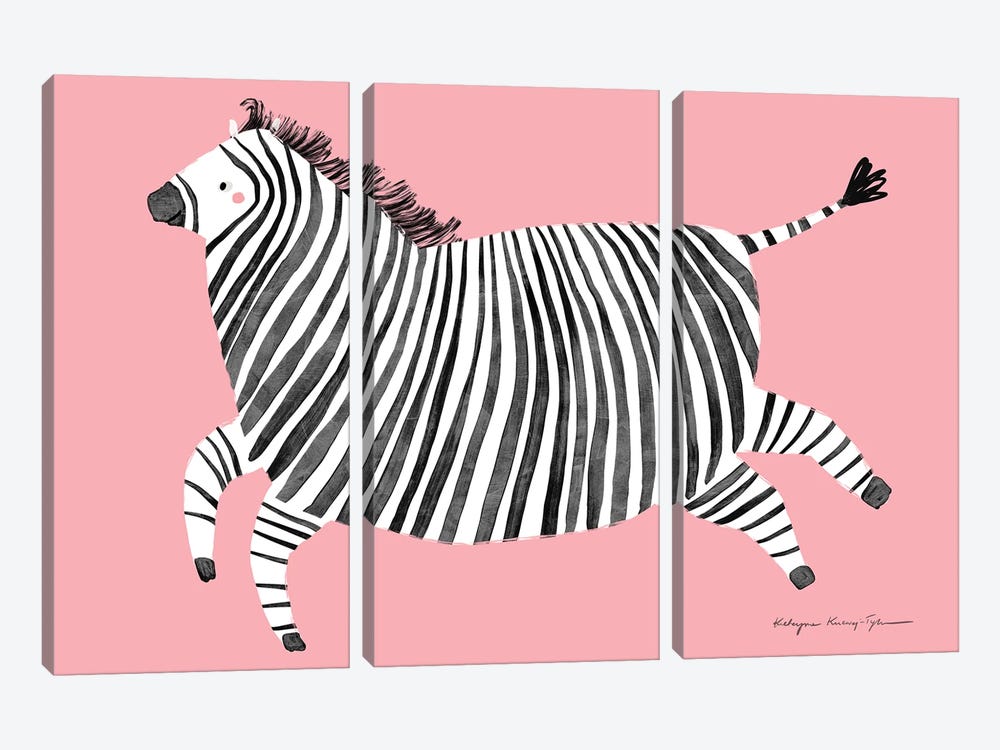 Zebra by Kasia Kucwaj-Tybur 3-piece Canvas Print