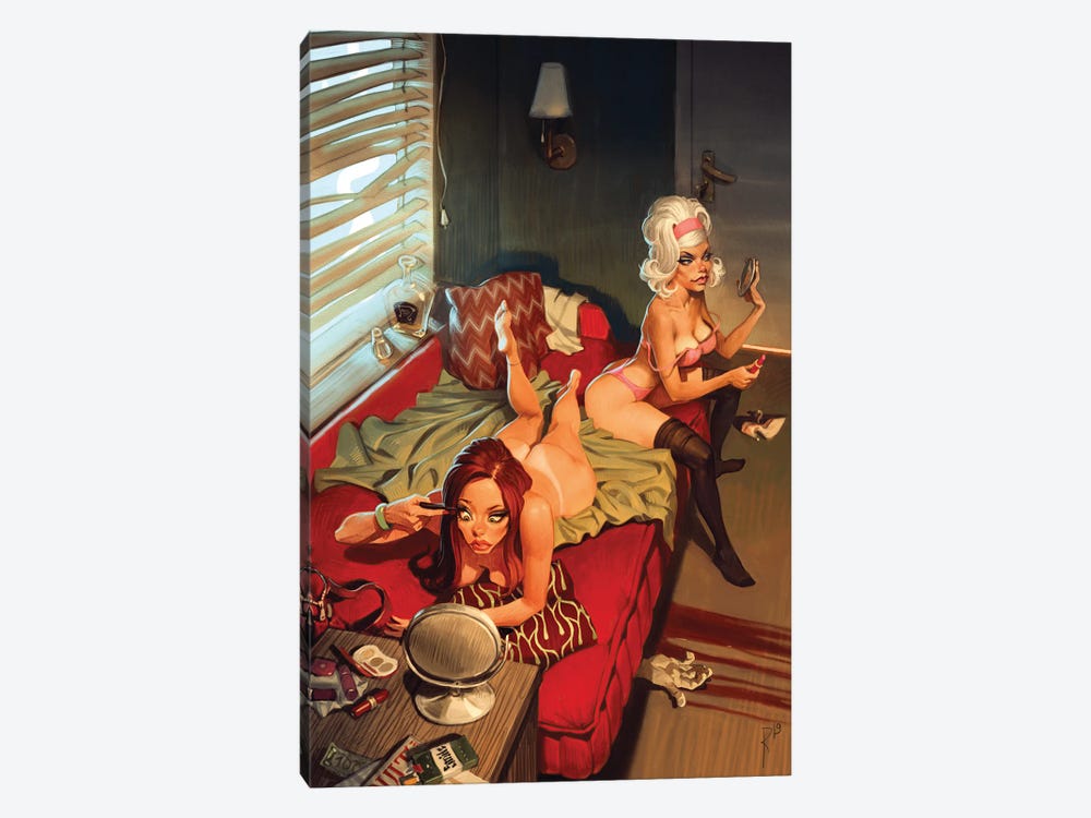 We Have A High Life Together With A Girlfriend by Waldemar Kazak 1-piece Canvas Print