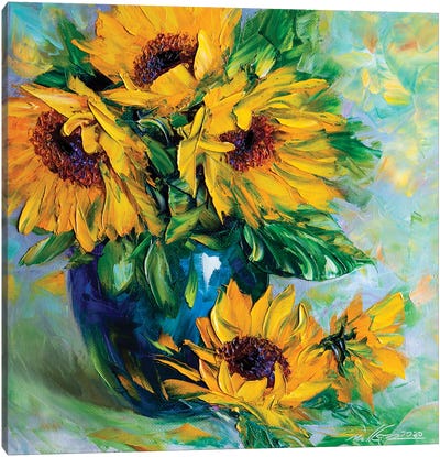 Pleasure Canvas Art Print - Van Gogh's Sunflowers Collection