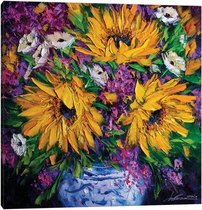Delight Canvas Art Print - Sunflower Art